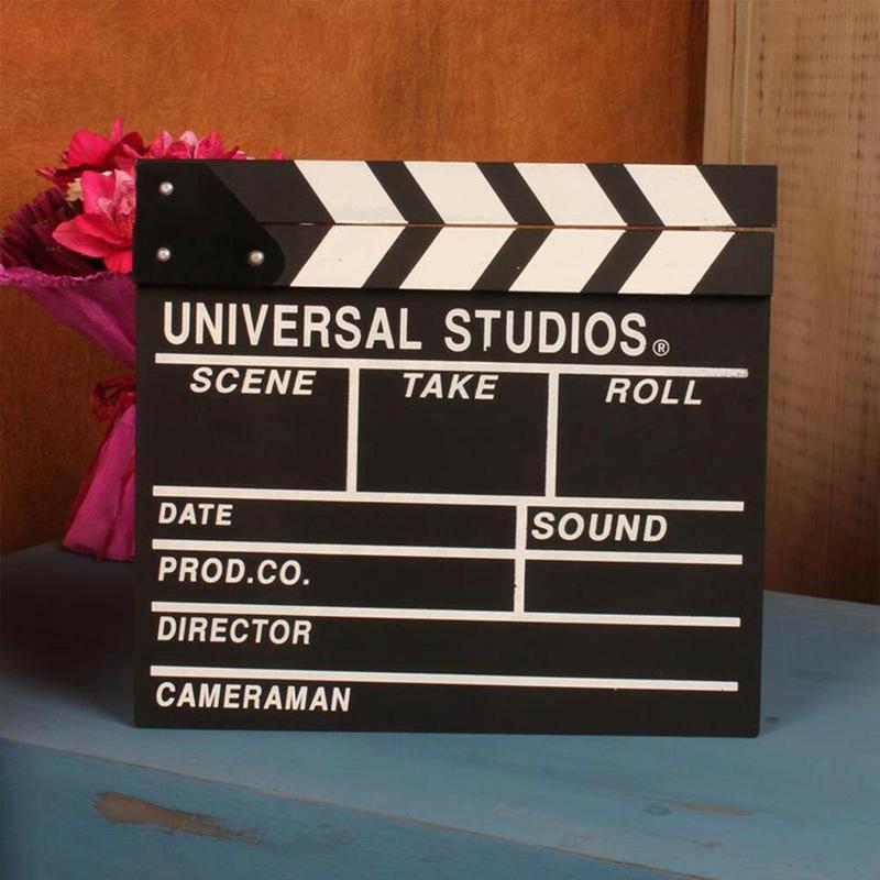 Director Board Grocery Score Board Movie Clapboard Photography Shooting Accessories Background Props Wood Prop E4V2