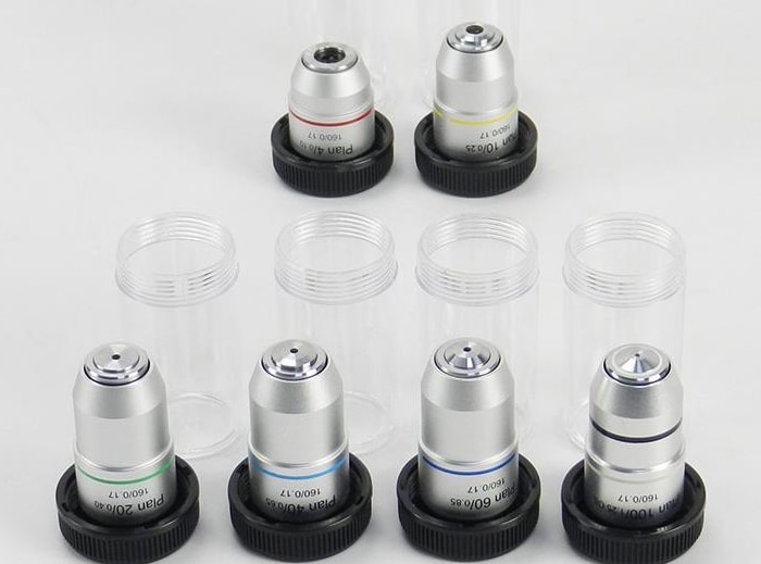 Objectif De Microscope Achromatique 4X-100X - Pour Labo Biologique, Qualité Pro, Neuf