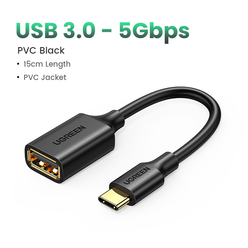 UGREEN USB C to USB 3.0 OTG Adapter Type C OTG Data Cable For Phone Oneplus iPhone 13 12 Pro Xiaomi USB C to USB OTG Cable: Beige