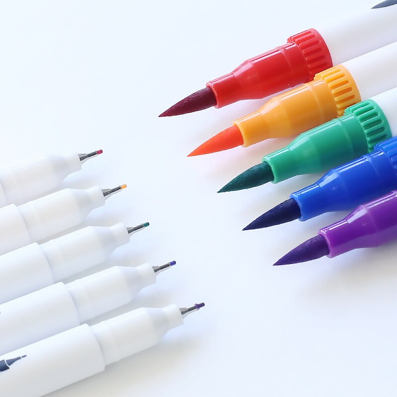 FineLiner-rotuladores artísticos para caligrafía, bolígrafos de doble punta para dibujar y pintar, para la escuela, 12/24/36/48/80/100 unidades