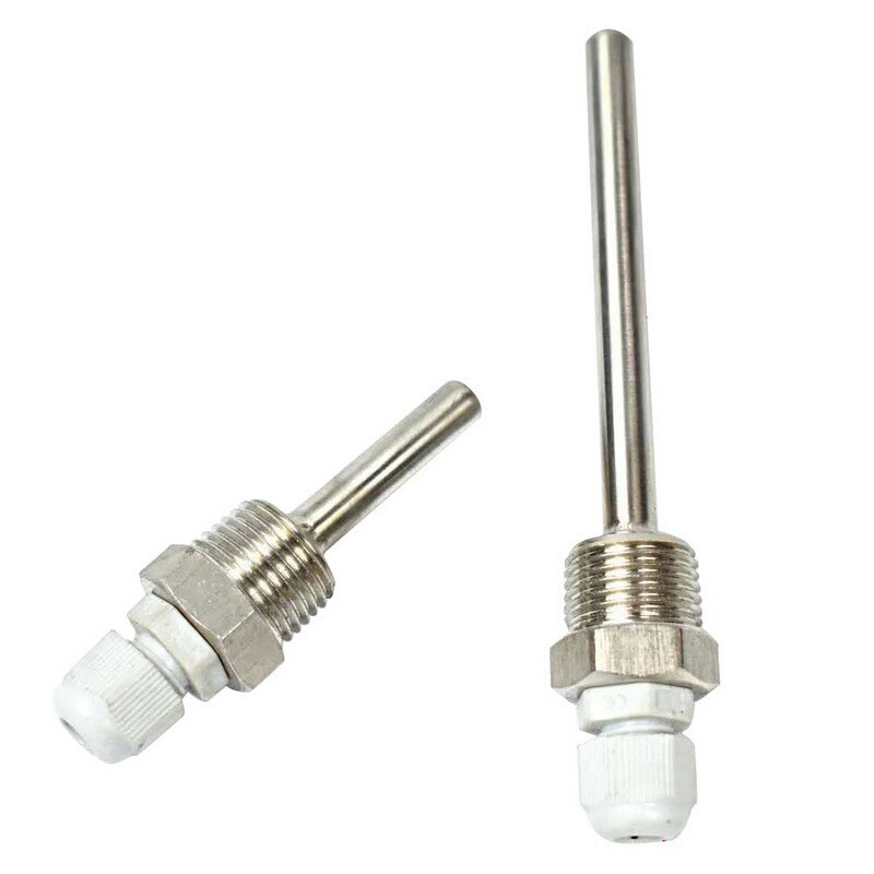 Rosca NPT de acero inoxidable para sensores de temperatura, termo duradero de 50-200mm, 1/2 pulgadas, 1 unidad