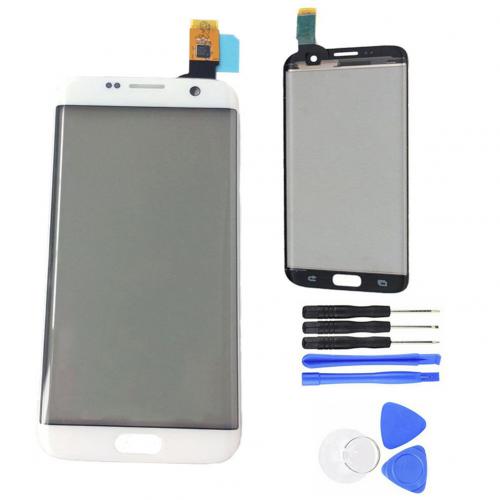 Replacement Display s7 edge Display Front Touch Screen Digitizer Parts For Samsung Galaxy S7 Edge G935 + Tool телефон сенсорный: White