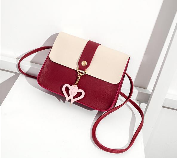 Mulheres de seda e metal dois saco fashionleather cruz-corpo bolsa casual bolsas e bolsas delicadas fivela mini sacos quadrados