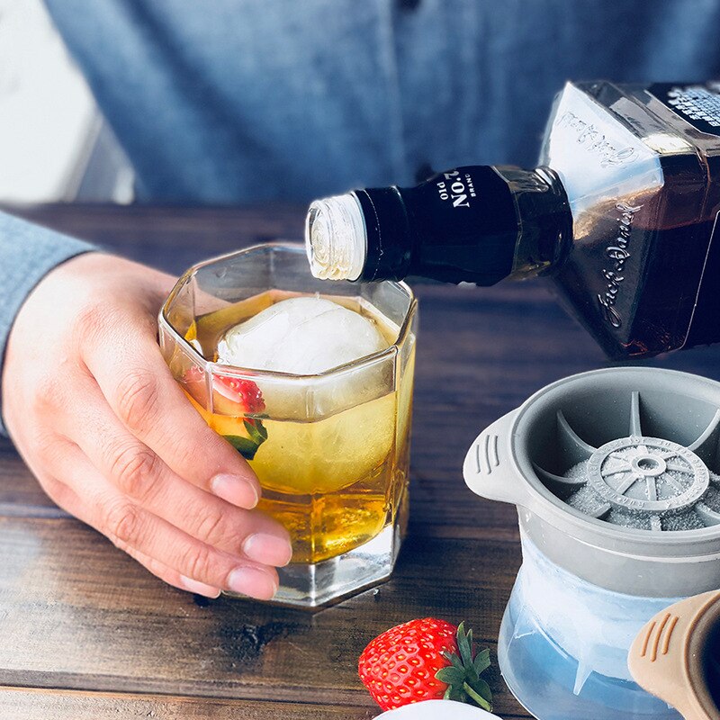 Molde de bola de gelo masculino, cubo esférico de sílica gel com bebidas, faça você mesmo, para festas de verão, redondo, presente
