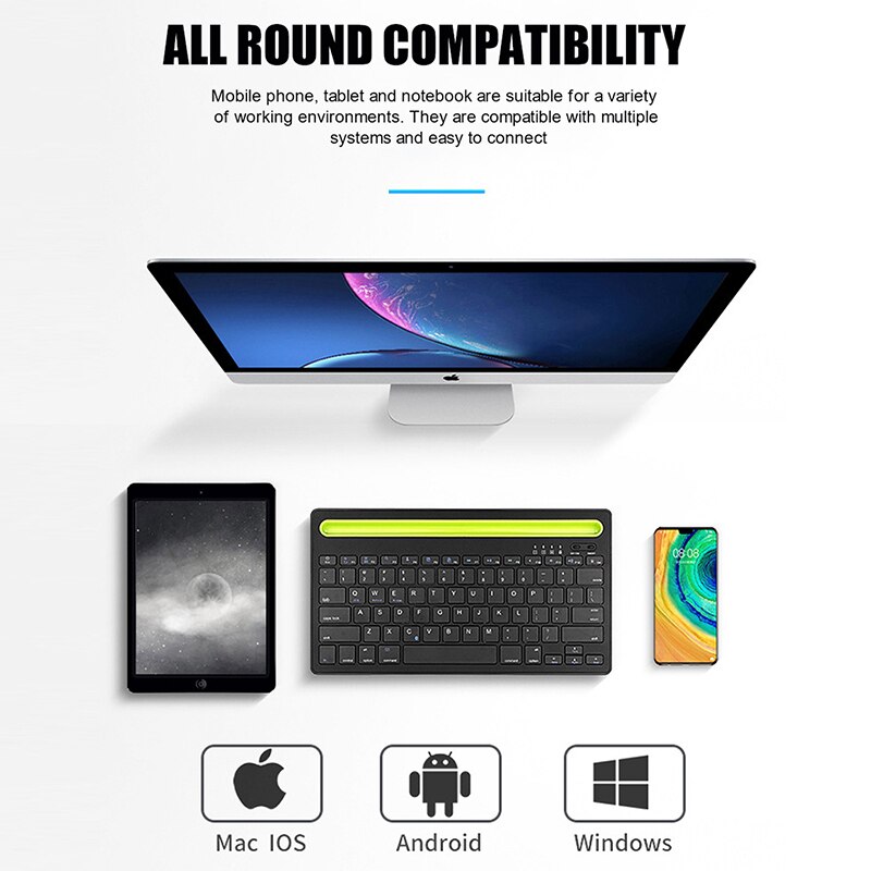 Clavier sans fil Bluetooth pour tablette et téléphone portable, pour iPad pro 11 Air 4 10.5, Samsung Xiaomi, PC