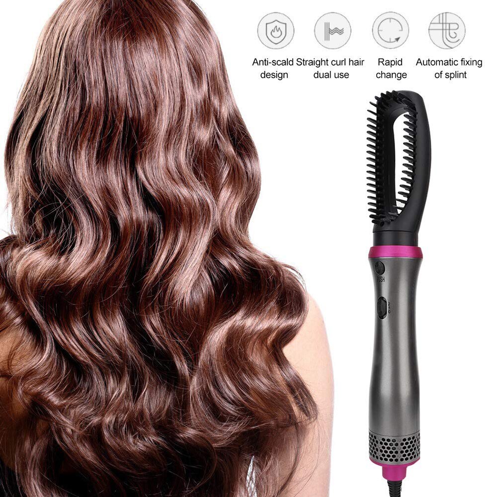 Brosse à Air One Step, sèche-cheveux, Styler et Vulomzier avec brosse Interchangeable 5 en 1, pour lisser les cheveux