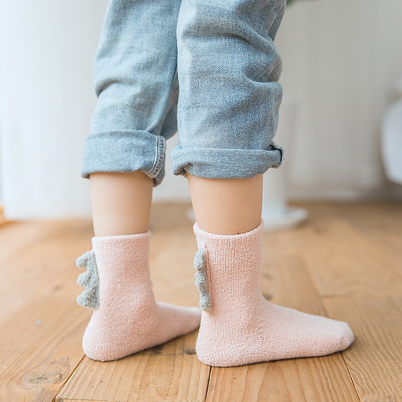 Herbst und Winter Verdickung freundlicher Socken Karikatur freundlicher Socken Baby Mädchen Socken Kleinkind Boden Socken Nicht-Unterhose Baby jungen Socken
