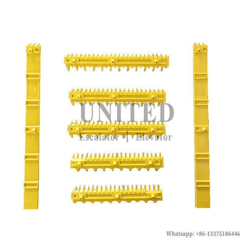 Escalator Step Yellow Plastic Demarcation Clean Escalator Spare Parts