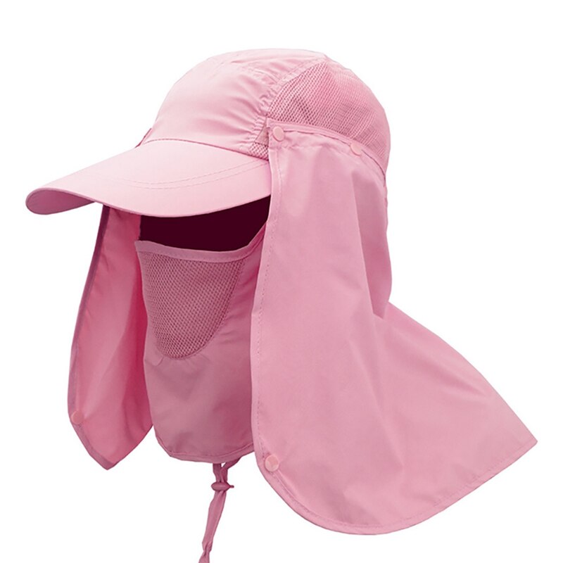 verano protector Chapeu Feminino cuello cubierta oreja solapa UV protección hombres mujeres sombreros de sol.: QJ0530P