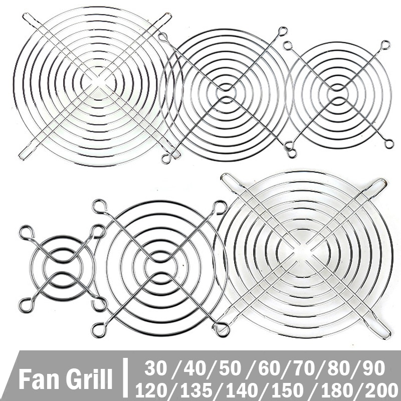 10PCS Cooling Fan Guard Metal Grill Computer Fan Grill Cover 30mm 40mm 50mm 60mm 70mm 80mm 90mm 120mm 135mm 140mm 170mm 200mm