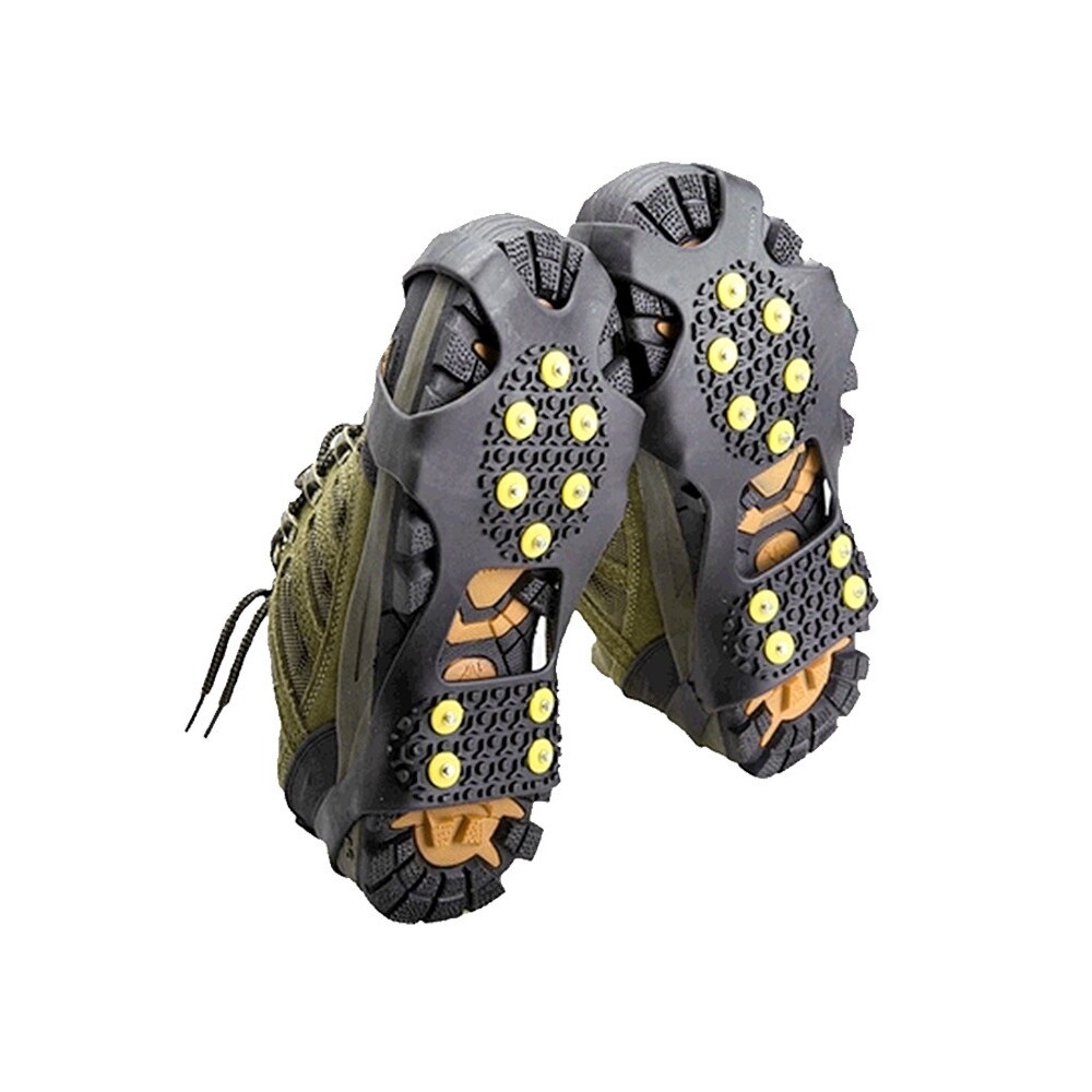 EXPfoot-Pinza de hielo antideslizante con dientes de goma, crampones para nieve, montañismo, escalada, talla 31 ~ 48, botas de invierno, pinza Simple