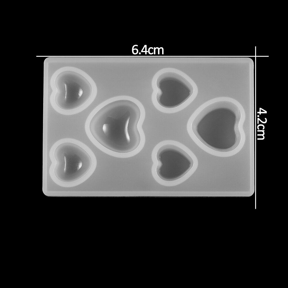 Moldes de resina con forma de corazón y estrellas de 1 Uds., moldes de fundición de silicona de estilo mezclado epoxi para DIY, accesorios y accesorios para joyería: 11