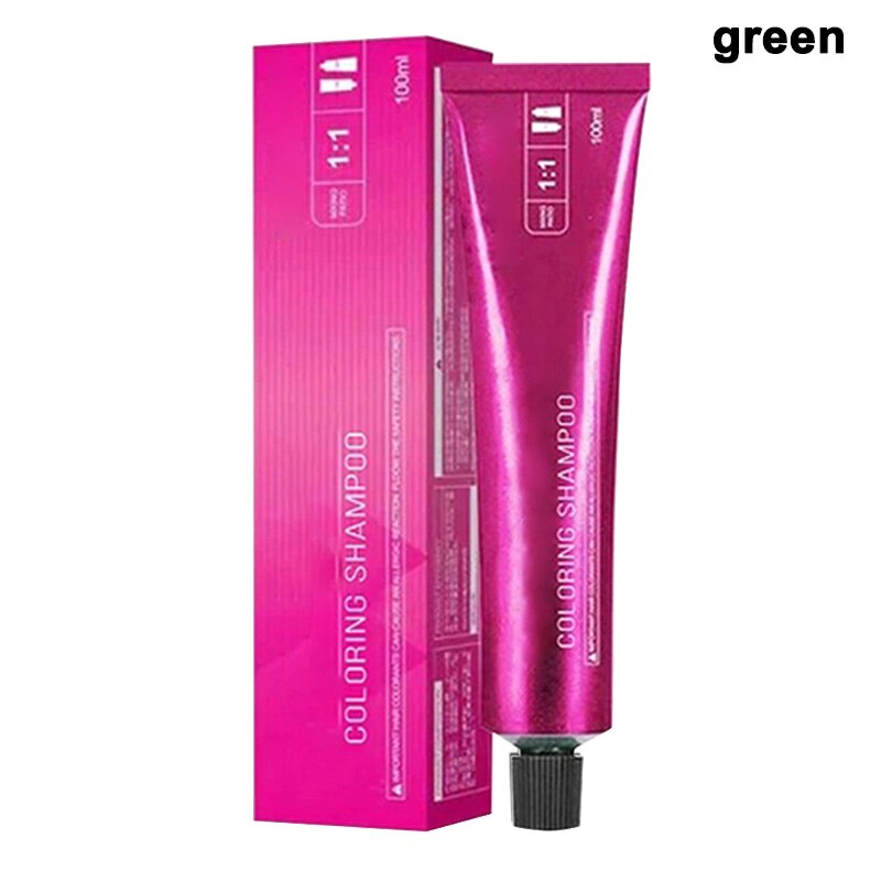 Haar Färbung Shampoo Mild Sicher Haar Färben Shampoo für Männer Frauen Alle Haare WH998: green