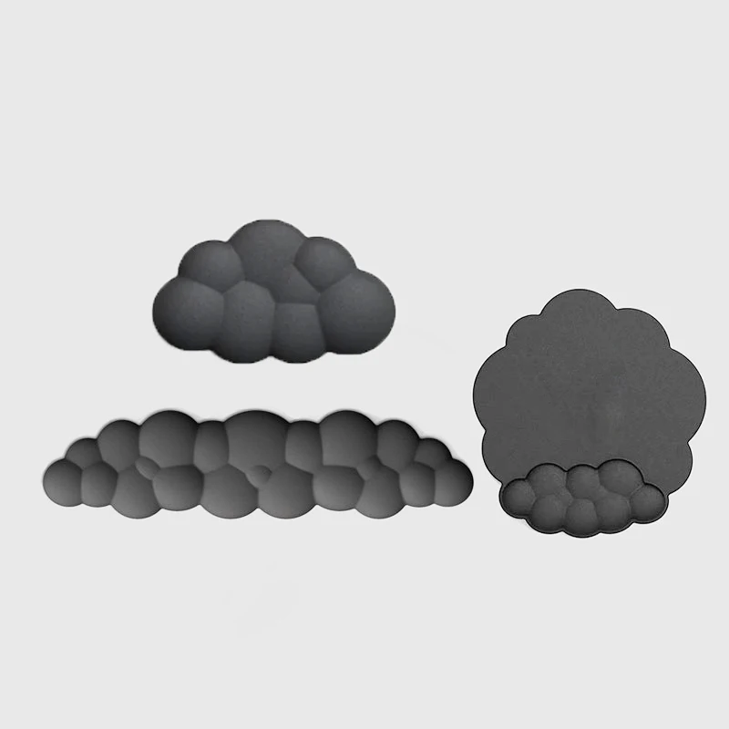 Cloud Wrist Rest Keyboard Memory Foam Mouse Mat Anti-slip Keyboard Handle Support MousePad Set Ergonomic Cloud Wrist Brace: light yellow