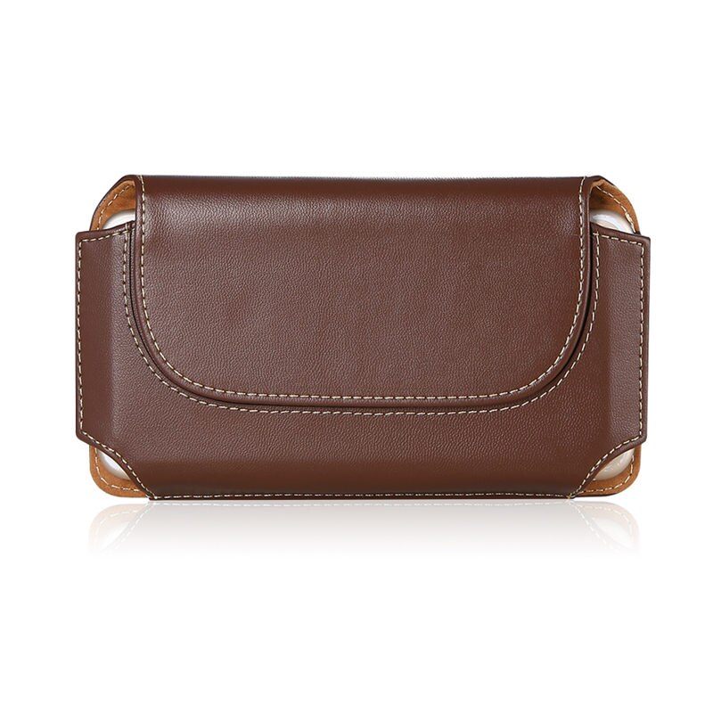 Masculino cinto de cintura couro do plutônio bolsa do telefone para o iphone se 2020 8 7 6s mais 5 5S se 4S caso 4.7-5.5 "clipe coldre saco capa 2020 novo: 4.7 inch / Horizontal Brown