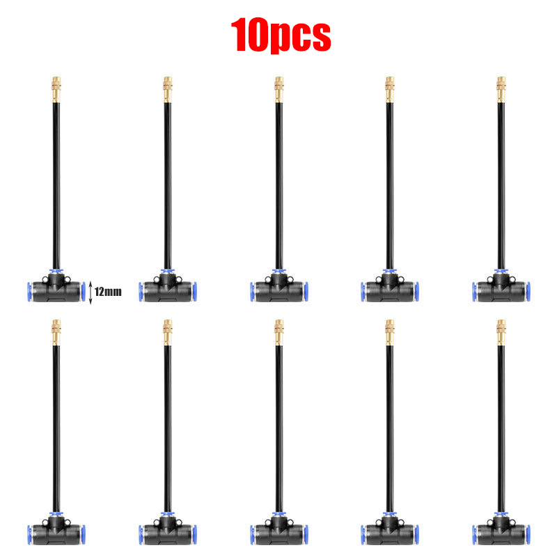 10-50Pcs Universal Free Bending Yellow Copper Mist Nozzle 12mm Straight Push Lock Joint 9/12mm Hose Garden Watering Sprayer: Burgundy