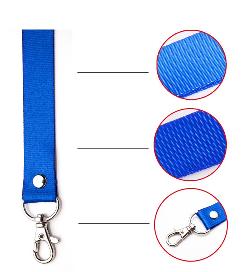 Badge Holder Lanyard 46CM Candy Color Lanyard for Name Tag ID Card Exhibition Card Holder Badge Holder Office and School Supplie