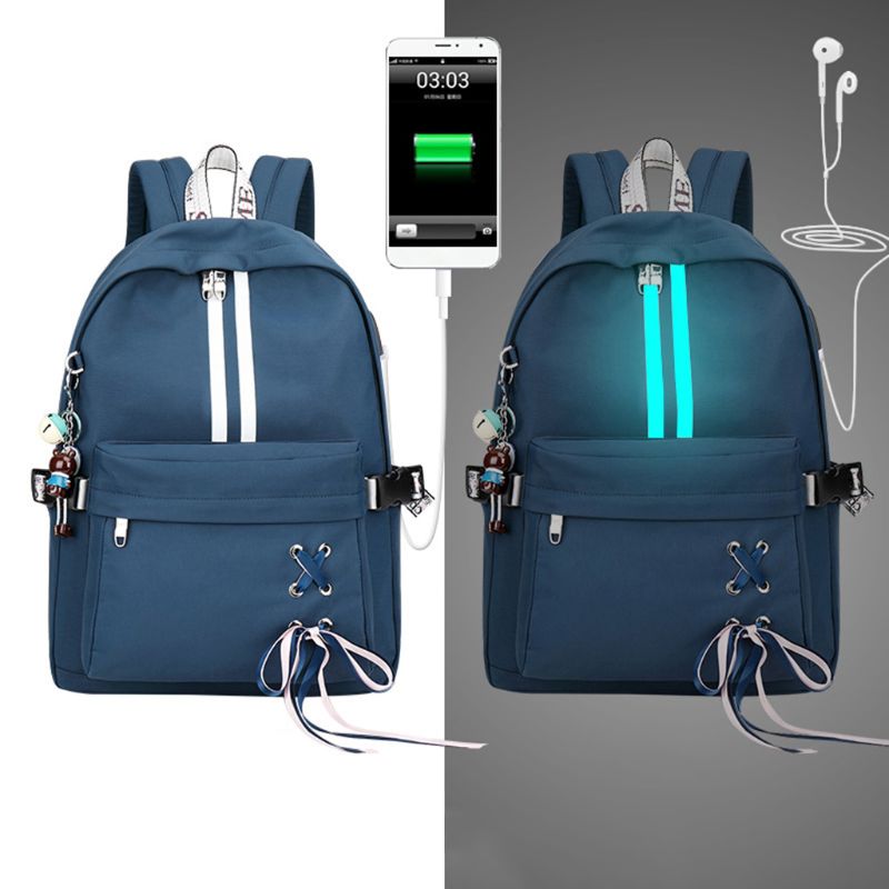 Anti-vol femmes réfléchissantes sac à dos USB Charge écouteurs trou sacs d'école filles voyage sacoche pour ordinateur portable sacs à main: 3TT900976-3