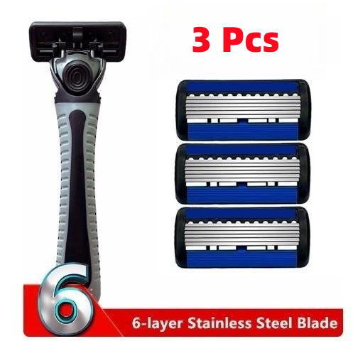 6 Guard Razor 6-Layer Razor Head Manual Shaver , Stainless Steel... – Vicedeal