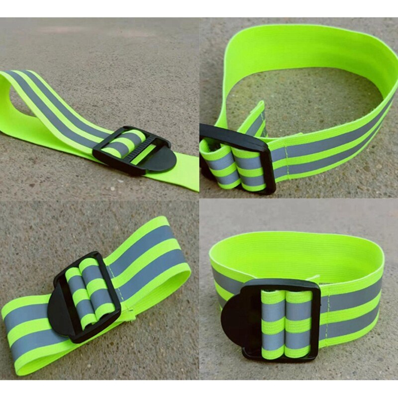 Elastic Reflective Armbands Arm Warning Running Night Cycling Luminous Wristband Sports Safety Belt Wrist Ankle Support Emergenc