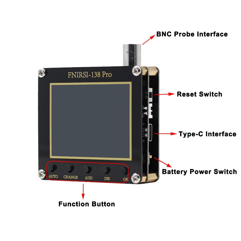 FNIRSI – Mini Oscilloscope numérique portable 138pro 800vpp, Kit d&#39;apprentissage électronique pour débutant, compteur d&#39;entrée de gamme