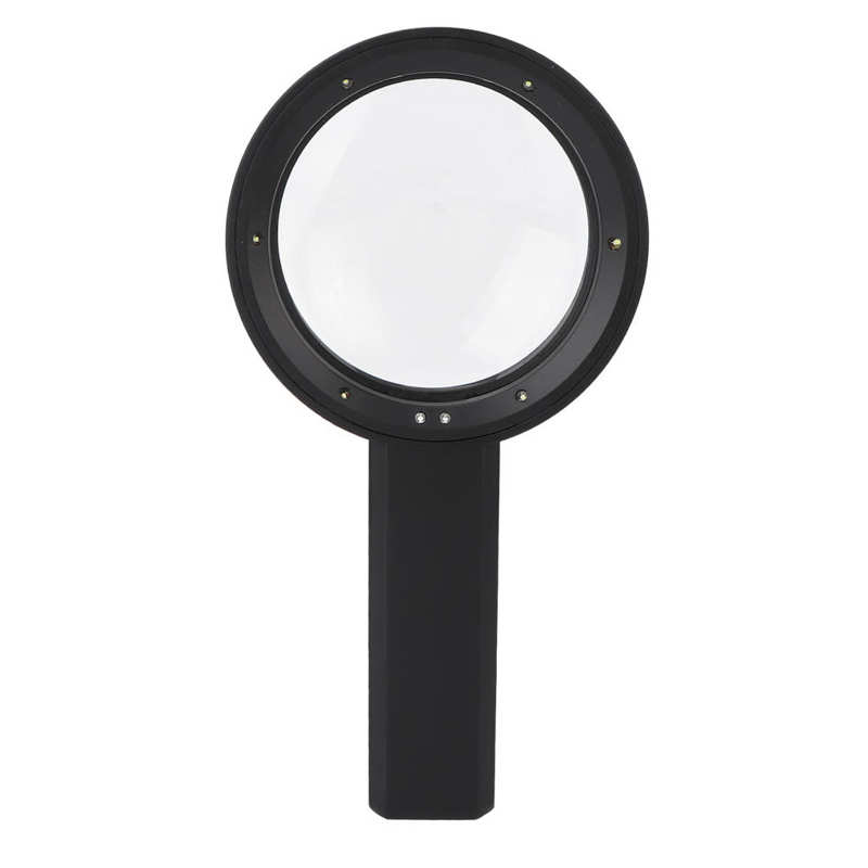 LED Lighted Magnifier 6 LED Handheld Magnifying Glass 250mAh Battery Charging for Read Books