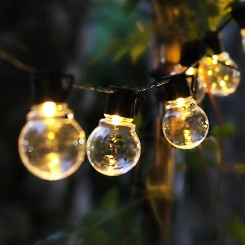 6m led bryllupssnore lys jule led globe pære vandtæt fe lyssnor til fest hjemmehave dekoration