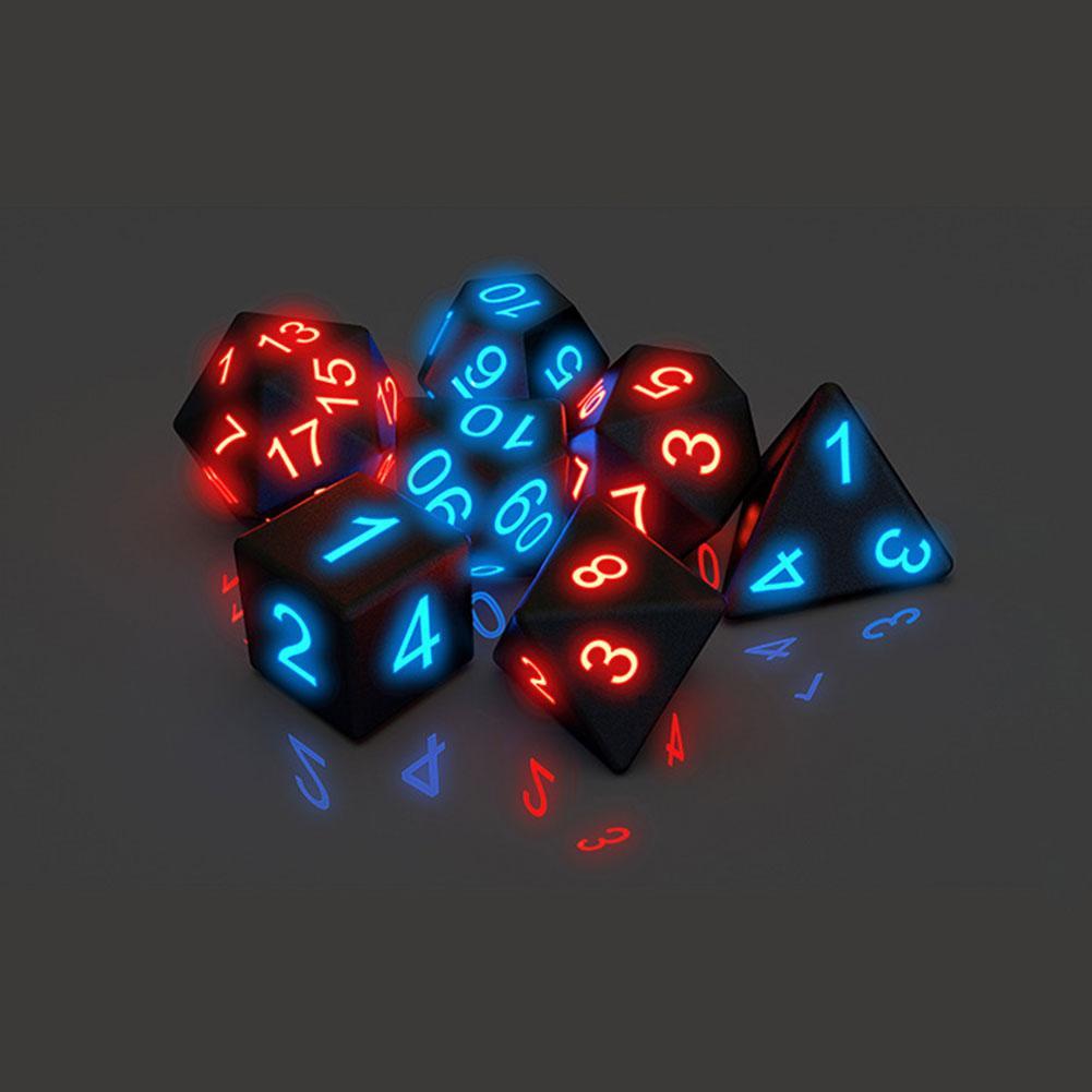 Fidget Toys LED Hits Night Light Dice Polyhedral Luminous Mini Bar Fun Game Club Entertainment Dice Colorful
