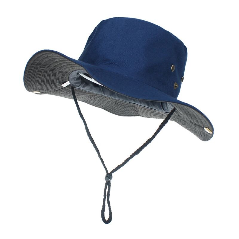 Tesa larga estate uomo donna cappelli da pescatore cappellini da spiaggia protezione cappello da pescatore con cordino cappello da pescatore Rashguard Unisex 2021