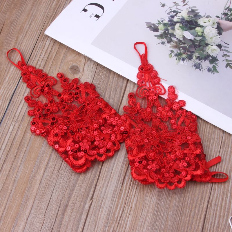 Luvas para meninas princesa luvas meninas vestido de casamento luva traje acessório laço diamante desempenho fotografia presente aniversário