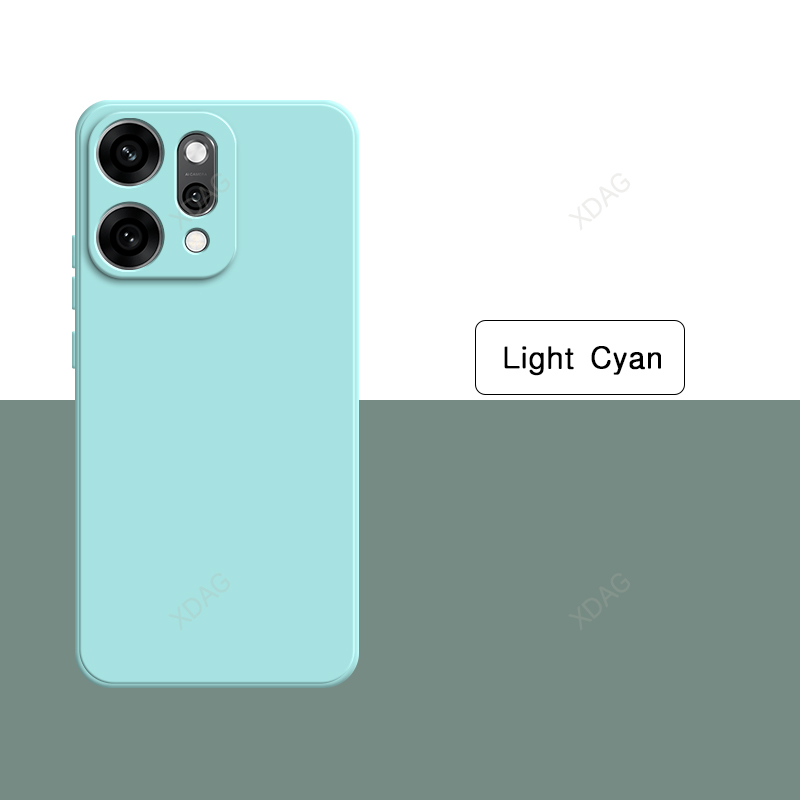Funda de teléfono Original para OPPO Reno14 Reno 14 Pro 14Pro 5G Funda de con borde recto de silicona líquida suave y Simple: Caqui / Oppo Reno 14