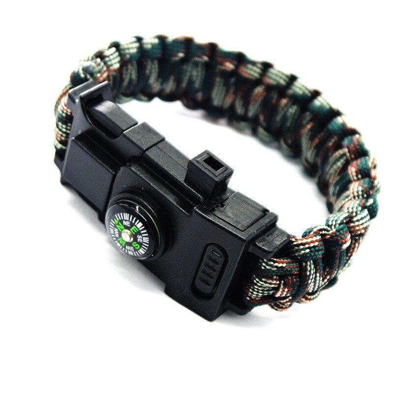Ulkona osoitin kompassi paracord 550 tacitcal camo rannekoru kiipeily hätäranneke matkailu rannekello tyyppinen rannekoru