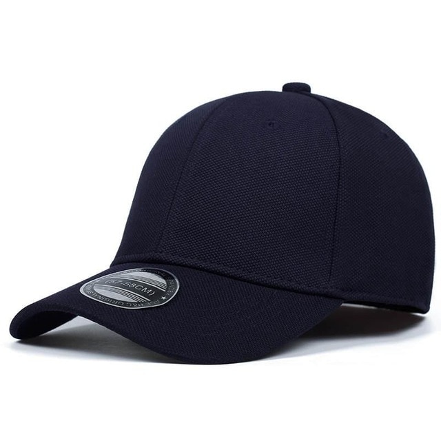 Zomer Ademend Stretch Hoeden Voorzien Effen Kleur Baseball Cap Outdoor Sport Golf Caps Voor Vrouwen Mannen Hip Hop Casquette Gorras: Marineblauw