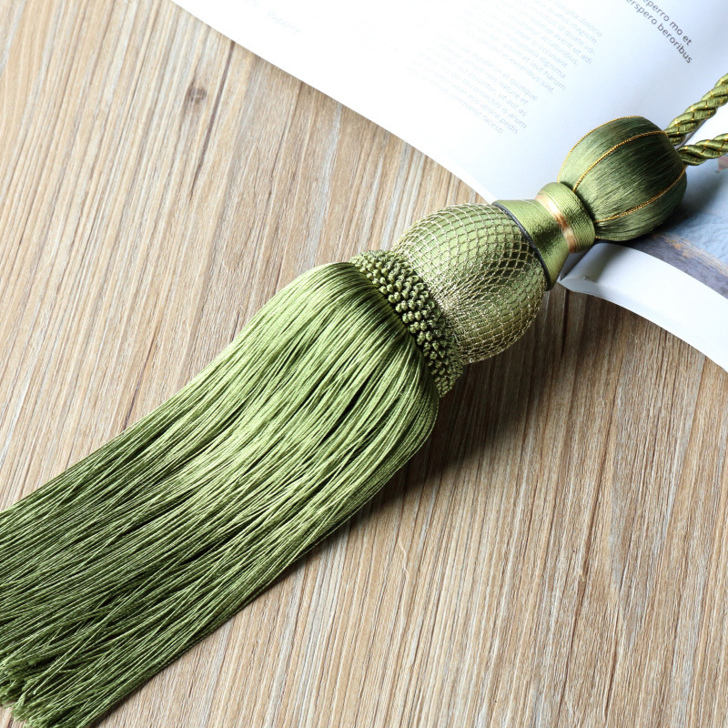 1pc Premium Gordijn Gesp Clips & Tiebacks - Zware Decoratieve Houders voor Gordijnen Moderne Kwasten (16 Kleuren): Army Green