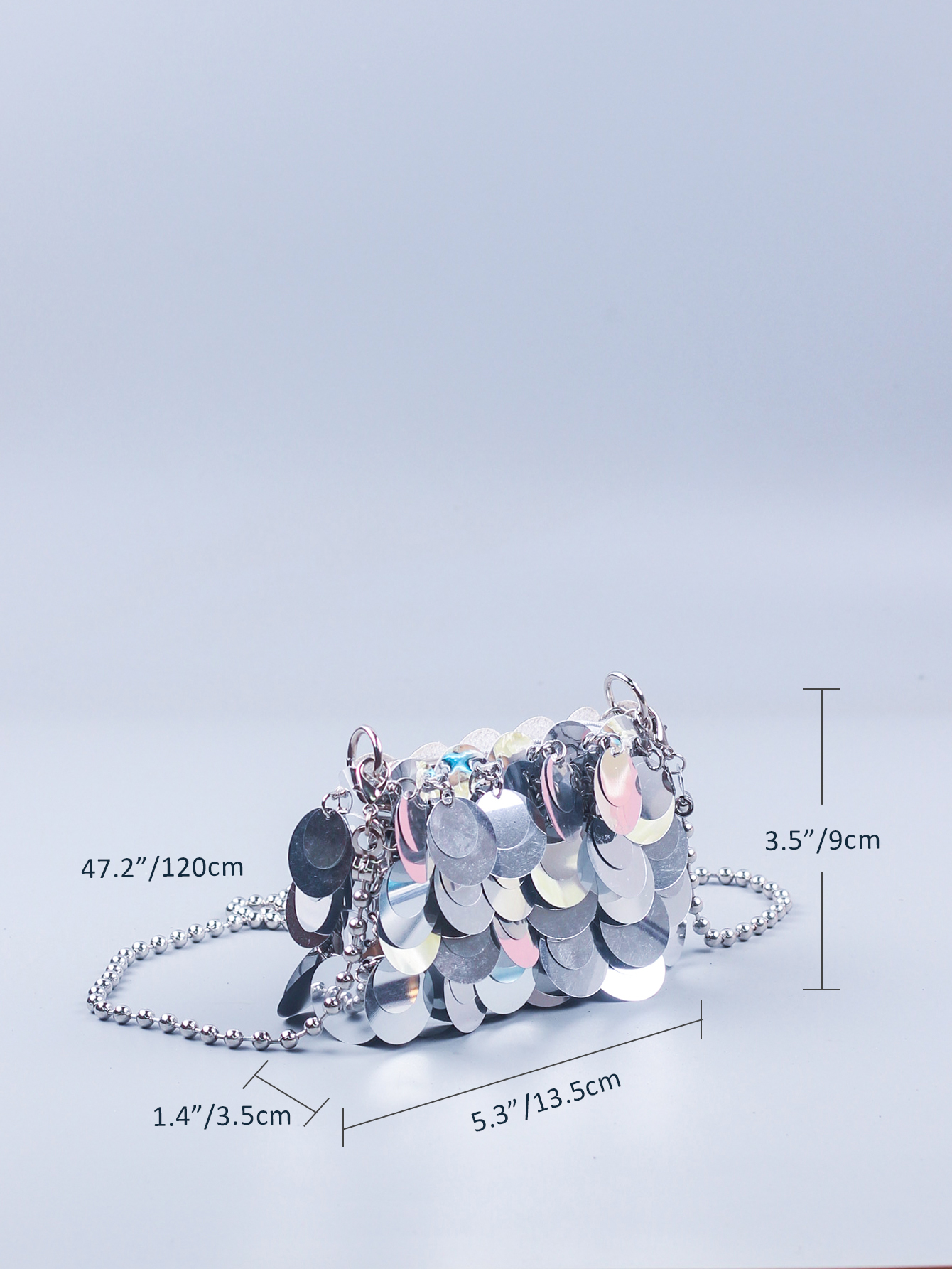 Tas 2023 Nieuw Netwerk Rood Dezelfde Stijl Damestas Mobiele Telefoon Tas Keten Glanzende Slice Bling Eén Schouder Crossbody Tas Kleine Tas