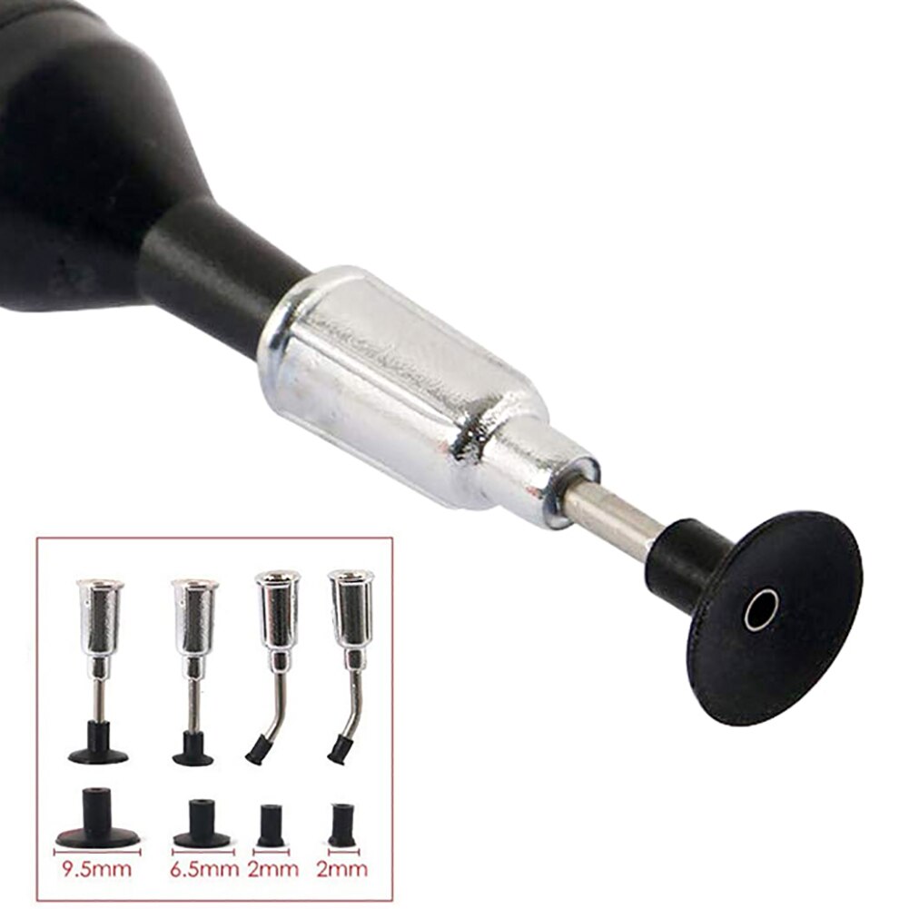 Solder Desoldering Pumps 15cm Anti-Satic IC Vacuum Pick Up Pen Remover with 4 Suction Heads for BGA SMD Solder Desoldering Pumps