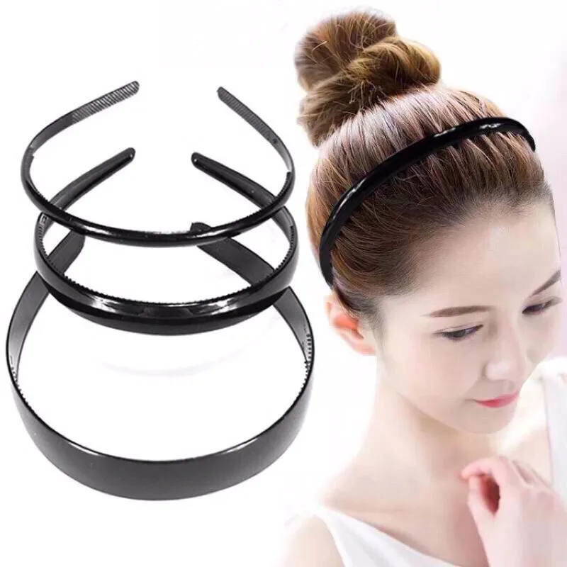 Diadema de pelo ondulado para hombre y mujer, diadema deportiva, accesorios para el cabello, color negro, Unisex