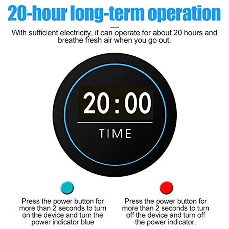 Purificador de ar portátil usb, colar pessoal mini purificador de ar, colar com íon negativo-sem radiação de baixo ruído para adultos ki