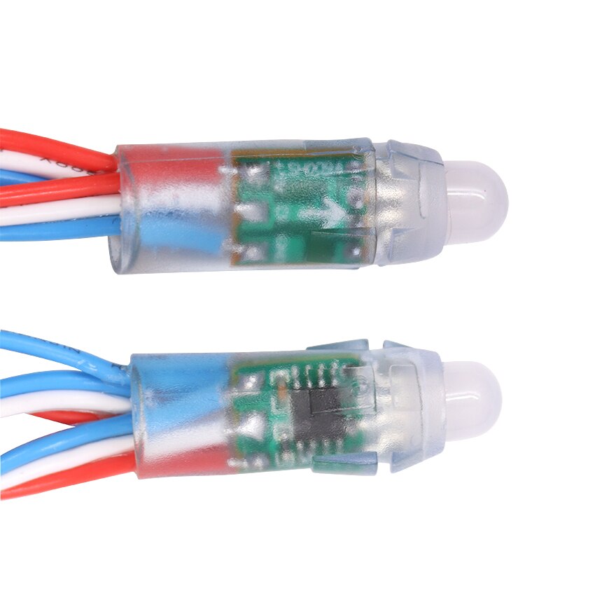 Neue WS2811 LED Pixel modul 12mm IP68 wasserdichte DC5V voll farbe RGB Schnur weihnachten licht die Anschrift als ucs1903 WS2801