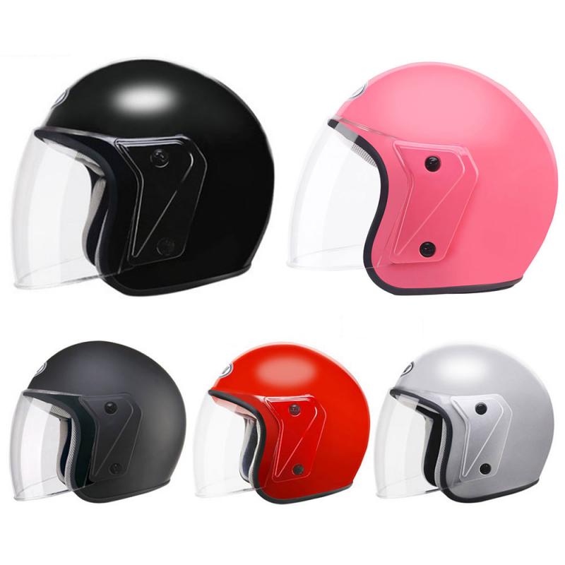Unisex motorcykel hjelme elektrisk cykelhjelm åbent ansigt dobbelt linse visirer mænd kvinder sommer scooter motorcykel cykelhjelm