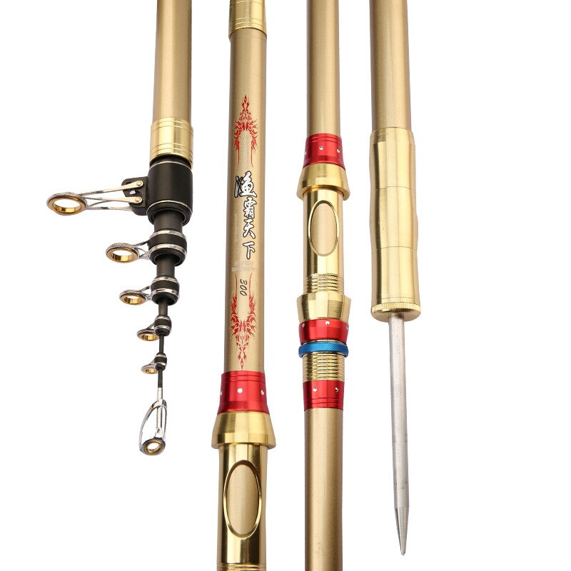 Telescopic fishing 2.4M,2.7M,3.6M,3.9M,4.5M Fishing Rod Travel Sea Boat Rock Fishing Rod Carp Hard Fishing Gear: 4.2M