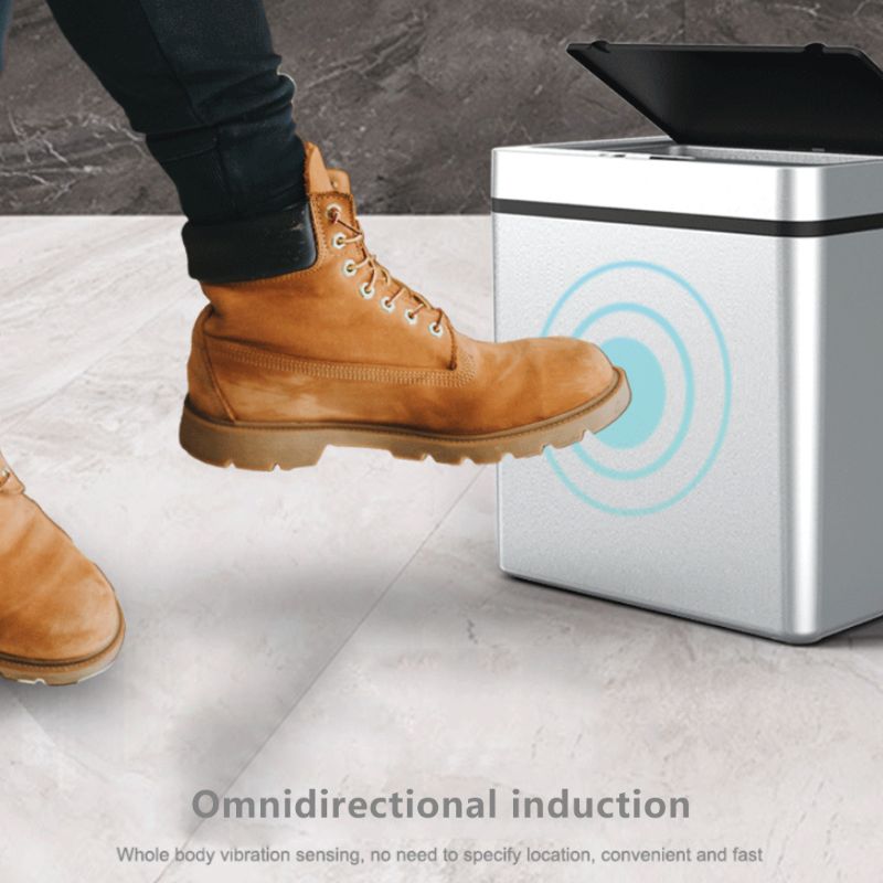 Lata de lixo de indução inteligente infravermelho sensor automático lixeira ampla abertura l5ye