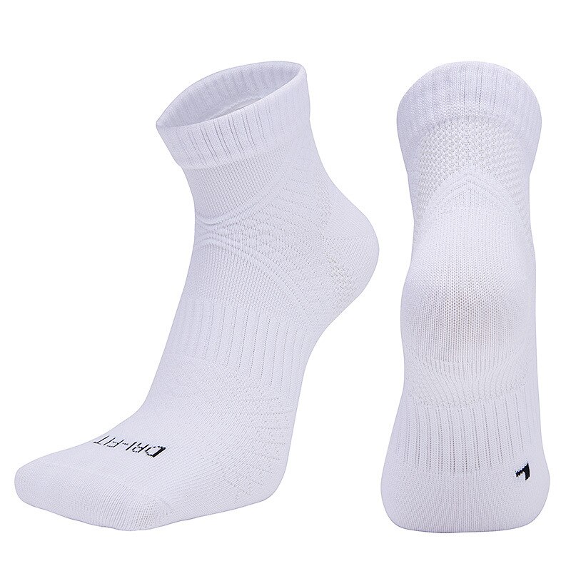 Unisex Fietsen Sokken Antislip Sport Ademend Tennis Badminton Basketbal Sokken Voor Outdoor Wicking Fiets Sokken: WHITE / L 39-42