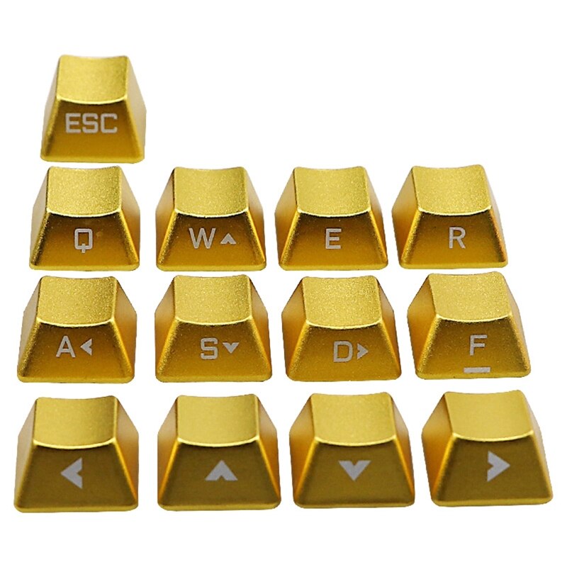 Vervangbare Metalen Keycap Side Woorden Toetsen Mechanische Toetsenbord Kruis As Key Cap