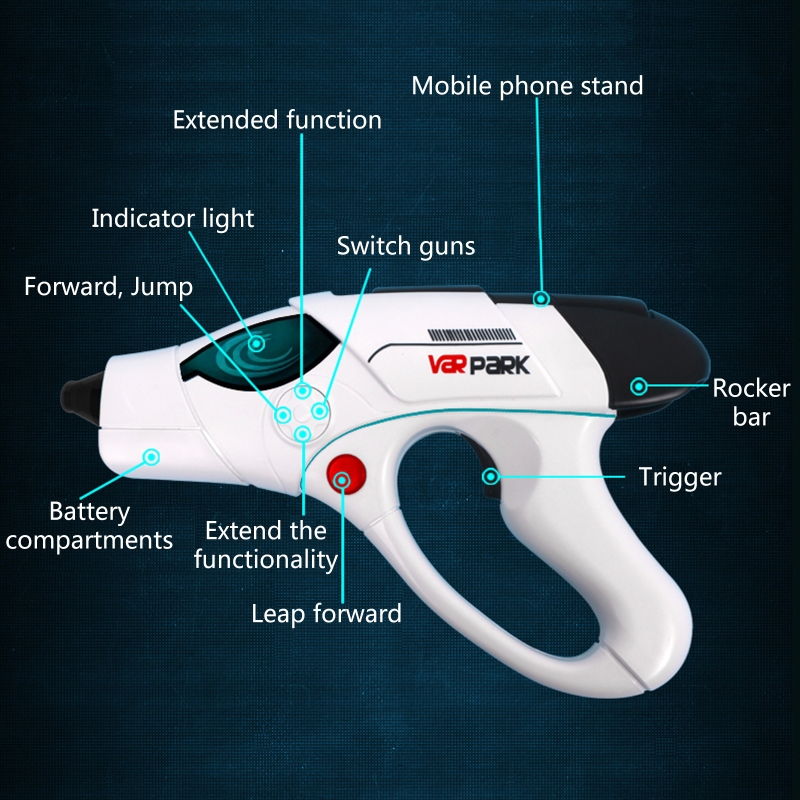 praktisch Bluetooth-kompatibel AR Spiel Pistolen Spielzeug VR Fernbedienung spüren Gamepad 101A