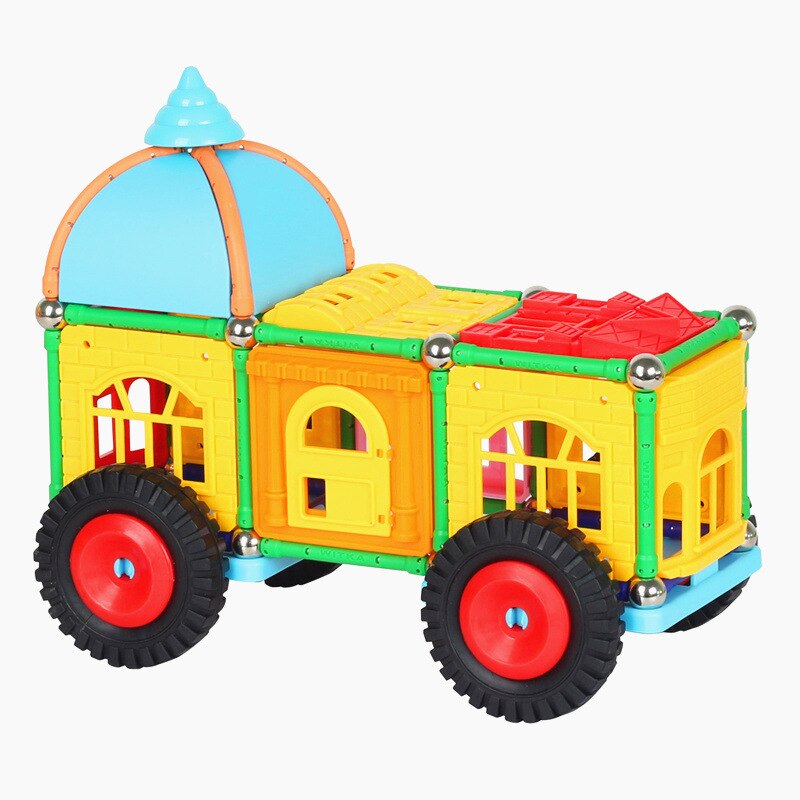 130 stücke von magnetische stange Burg verpackt magnetische bausteine für freundlicher nutzen spielzeug