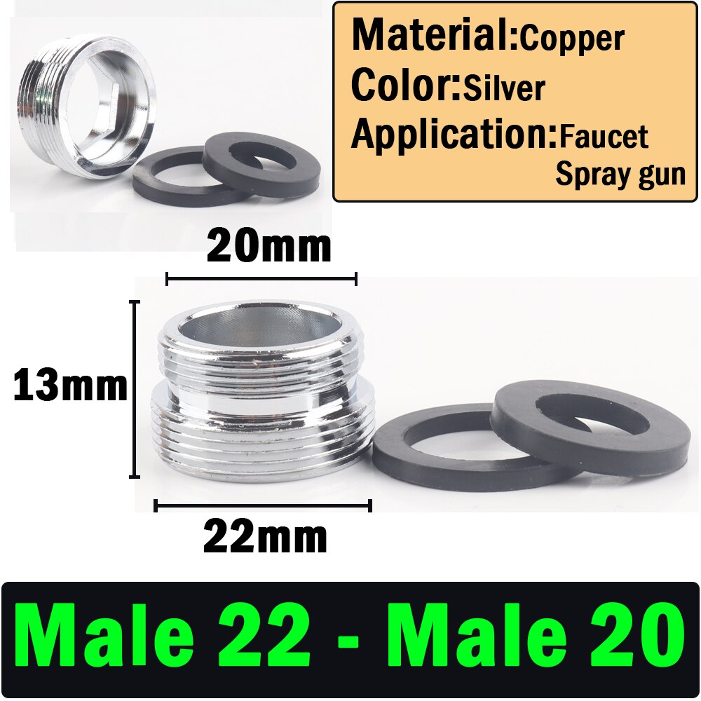 2 Stks/partij M22 Om M20 M18 M28 Draad Rvs Connector Kraan Gewrichten Waterzuiveraar Accessoire Keuken Water Tap Adapter