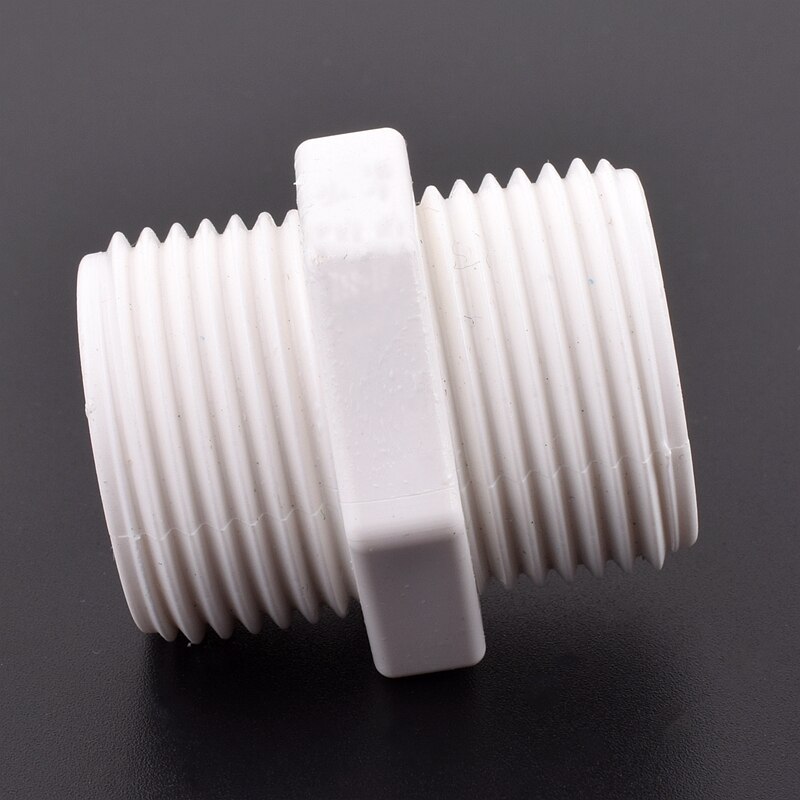 1/2"~2" Male Thread Equal Diameter Joints PVC Pipe Connector Garden Irrigation Fish Tank Aquarium Drainage Intake Joint