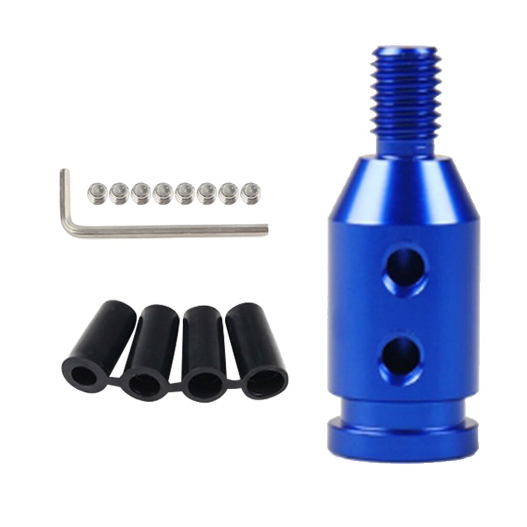 Universal Car Aluminum Shift Knob Adapter For Non-threaded Shifter 10*1.5mm Blue