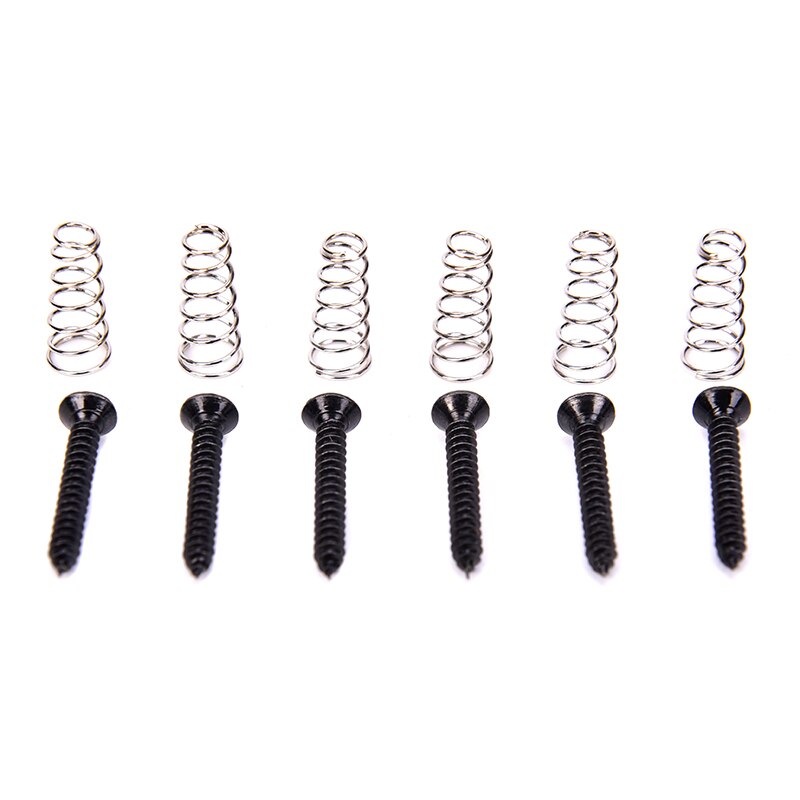 6pcs Electric Guitar Single Coil Pickup Mount Height Screw with Spring 23mm*5mm Guitar Screws Springs Guitarra Tornillo Resorte